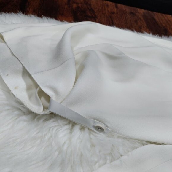 Elie Tahari White Artsey Lagenlook Elastic Waistband Culottes Capri Pants Size 6 - Picture 10 of 16